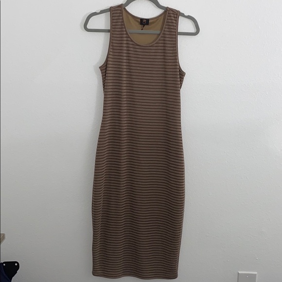Fitted Mid Calf Ribbed Dress - Picture 1 of 3